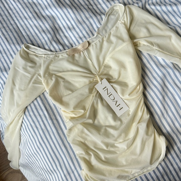 Indah Coco Pinch Bra Top in Ivory - Picture 4 of 6